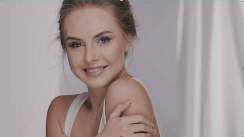 woman with smooth skin